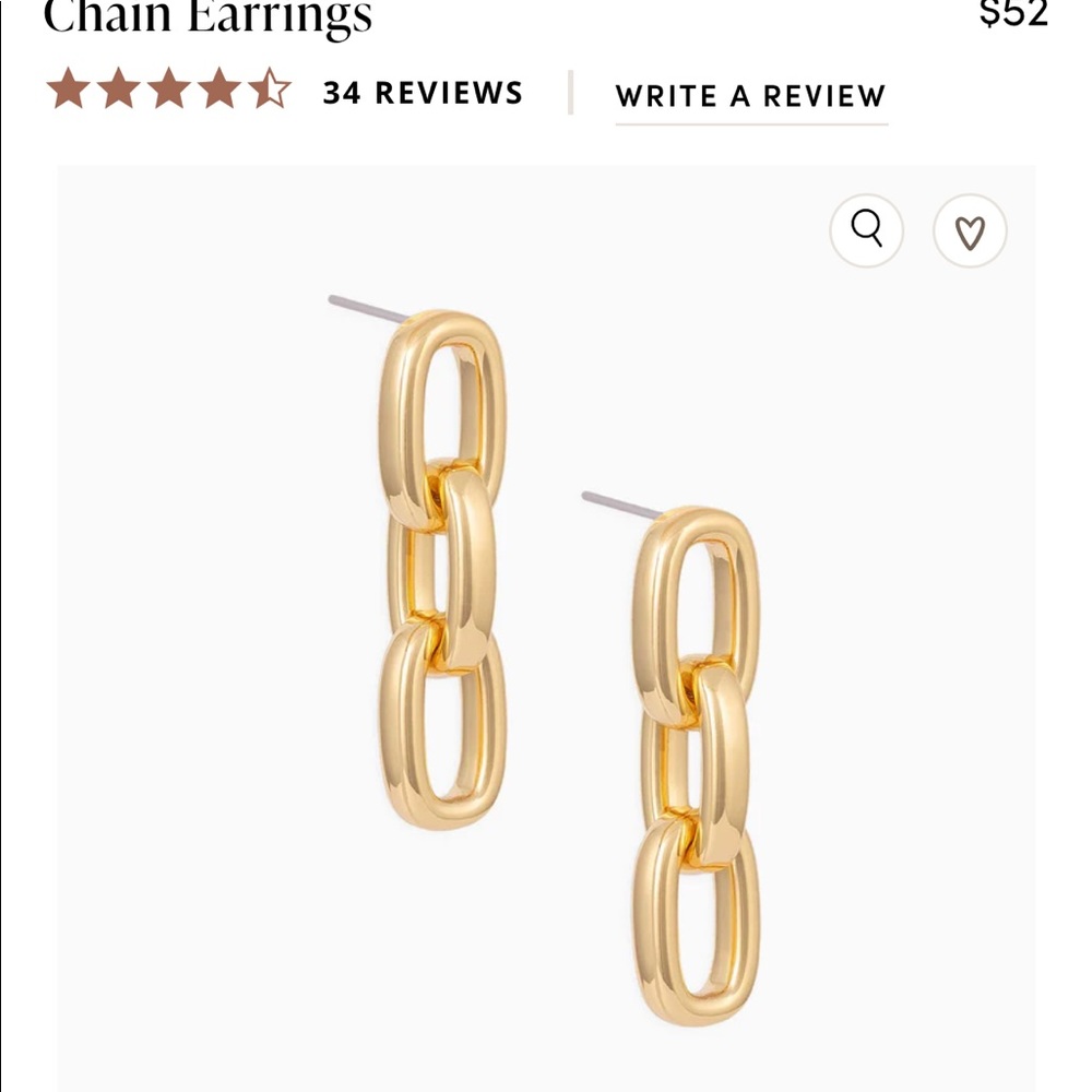 Uncommon James Chain Link Earrings NWOT